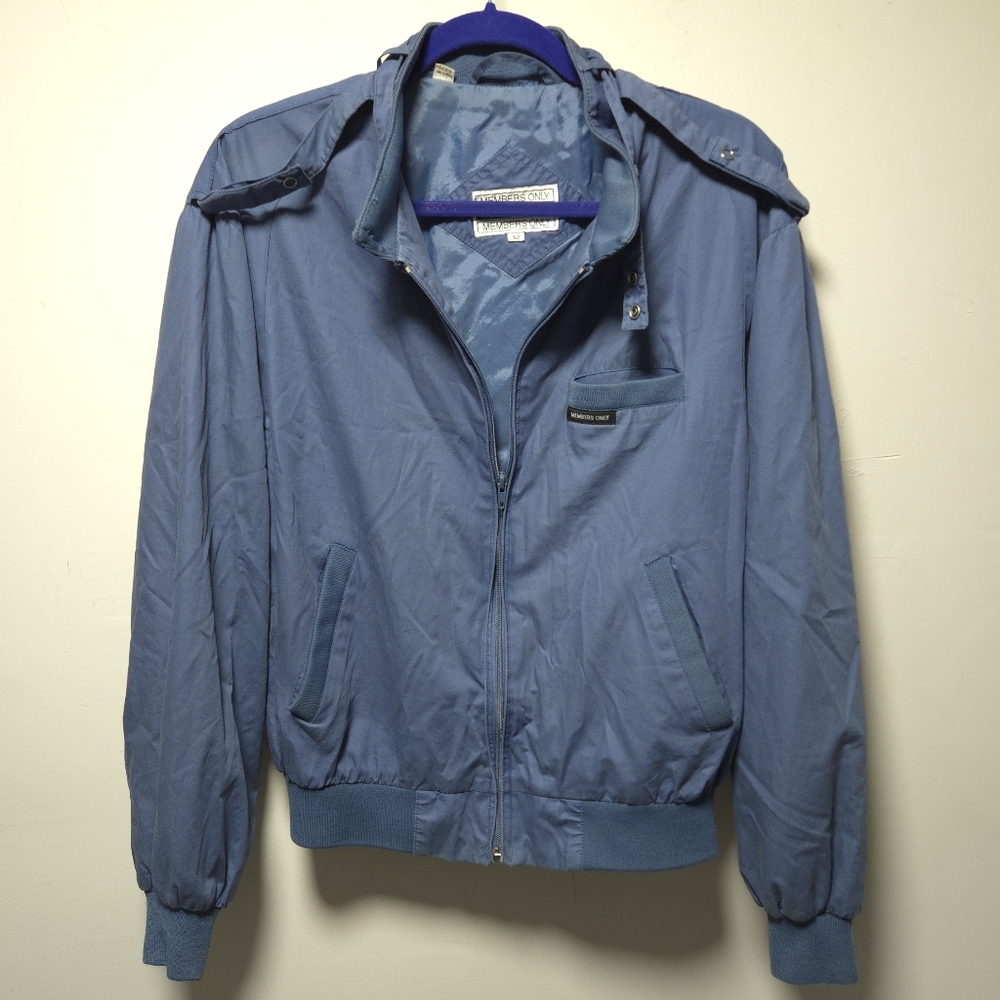 Vintage Members Only Jacket Size 42 Blue 80s Retro Nostalgia Costume 1980s